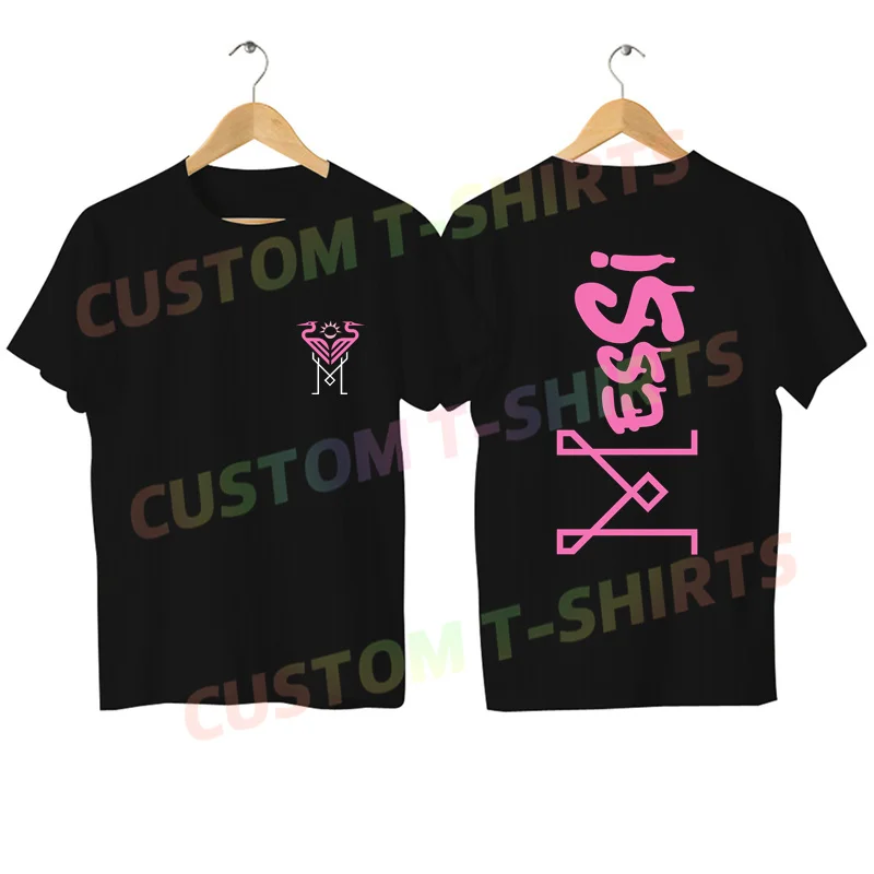 T-Shirt Da Uomo 2024 T-Shirt Casual Da Uomo A Forma Di Ventaglio Con Grafica Oversize Inter Miami Sports Top Comodo Streetwear S-3Xl Cool Tee