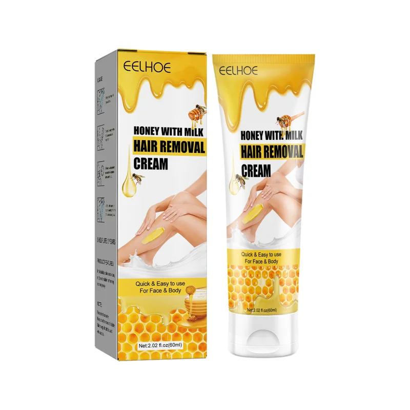 Honey Milk Hair Removal Cream - Gentle Depilatory For Smooth Skin, Fast Acting Body Hair Remover With Natural Ingredients_voghion.com