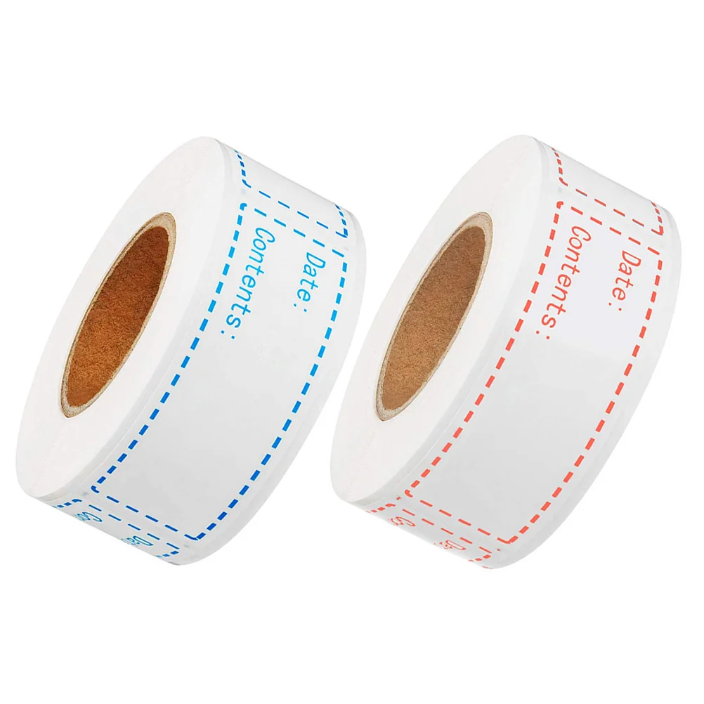 

2 Rolls Food Date Labels for Containers Freezer Stickers Refrigerator Storage Bins Copper Plate Spice Spices