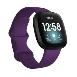 Waterproof Silicone Sport Strap for Smartwatches - Soft and Durable Bracelet Accessory (Purple 15)