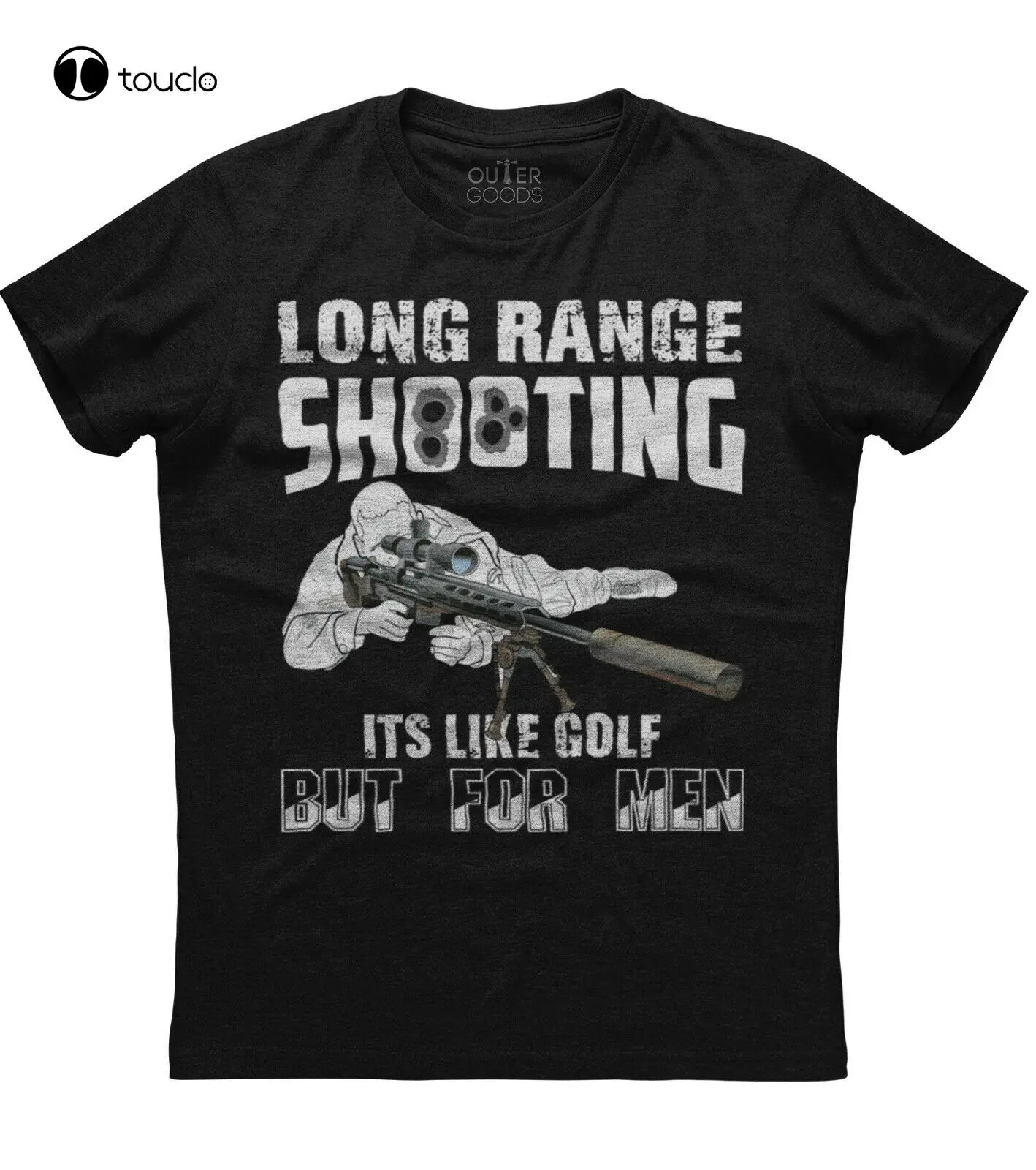 

Long Range Shooting For Men Short Sleeve New Cotton Black Mens T-Shirt Custom Aldult Teen Unisex Digital Printing Xs-5Xl