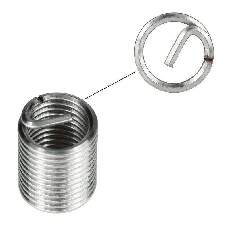 1 pc 스테인레스 스틸 나사 삽입 M3-M14 1.5D-2.0D 손상된 스레드 복원 도구 스레드 수리 삽입 키트