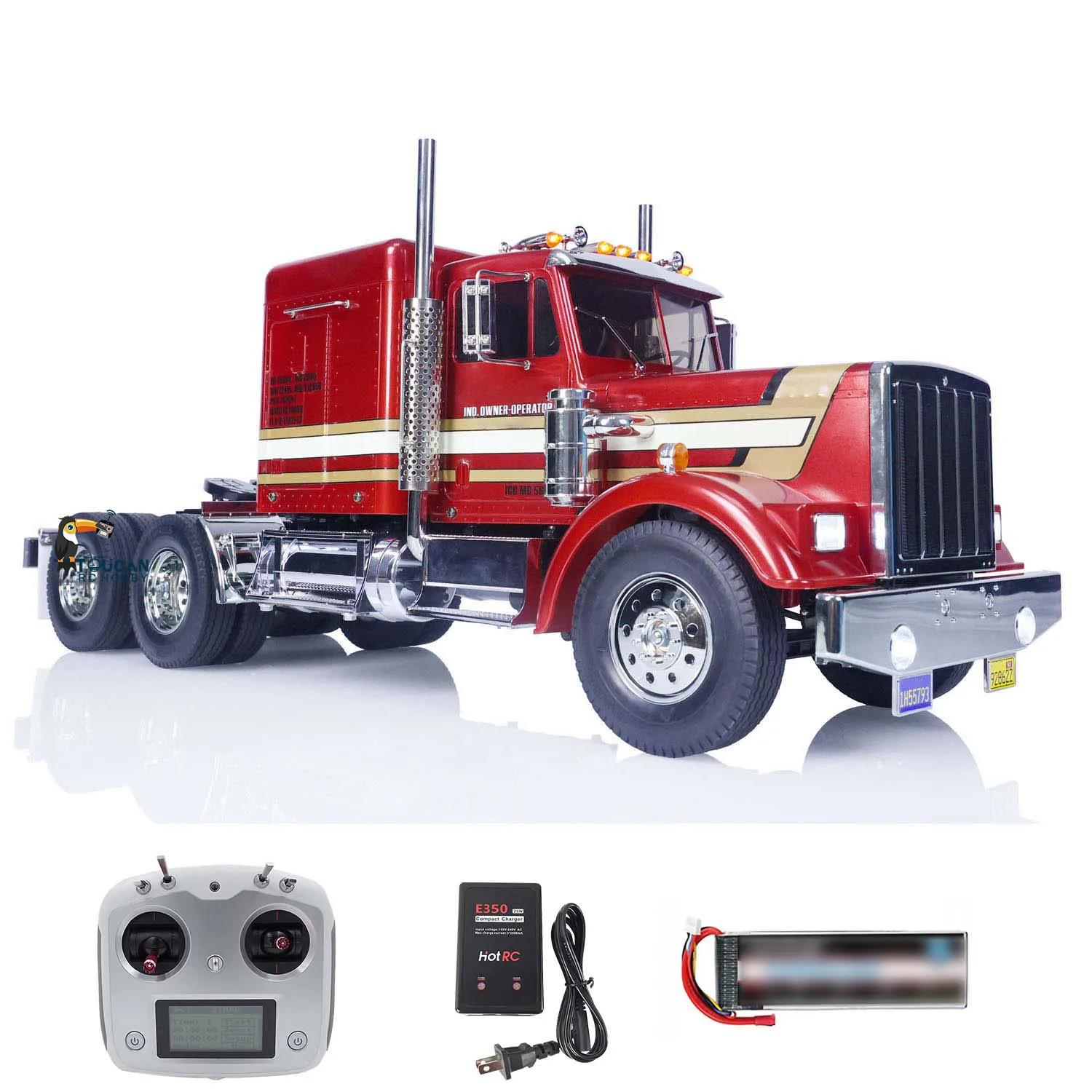 1/14 6x4 RC Tractor Truck 56301 RTR Remote Control Cars Model Sound Light System TOUCAN HOBBY Ready to Run Vehicle 2