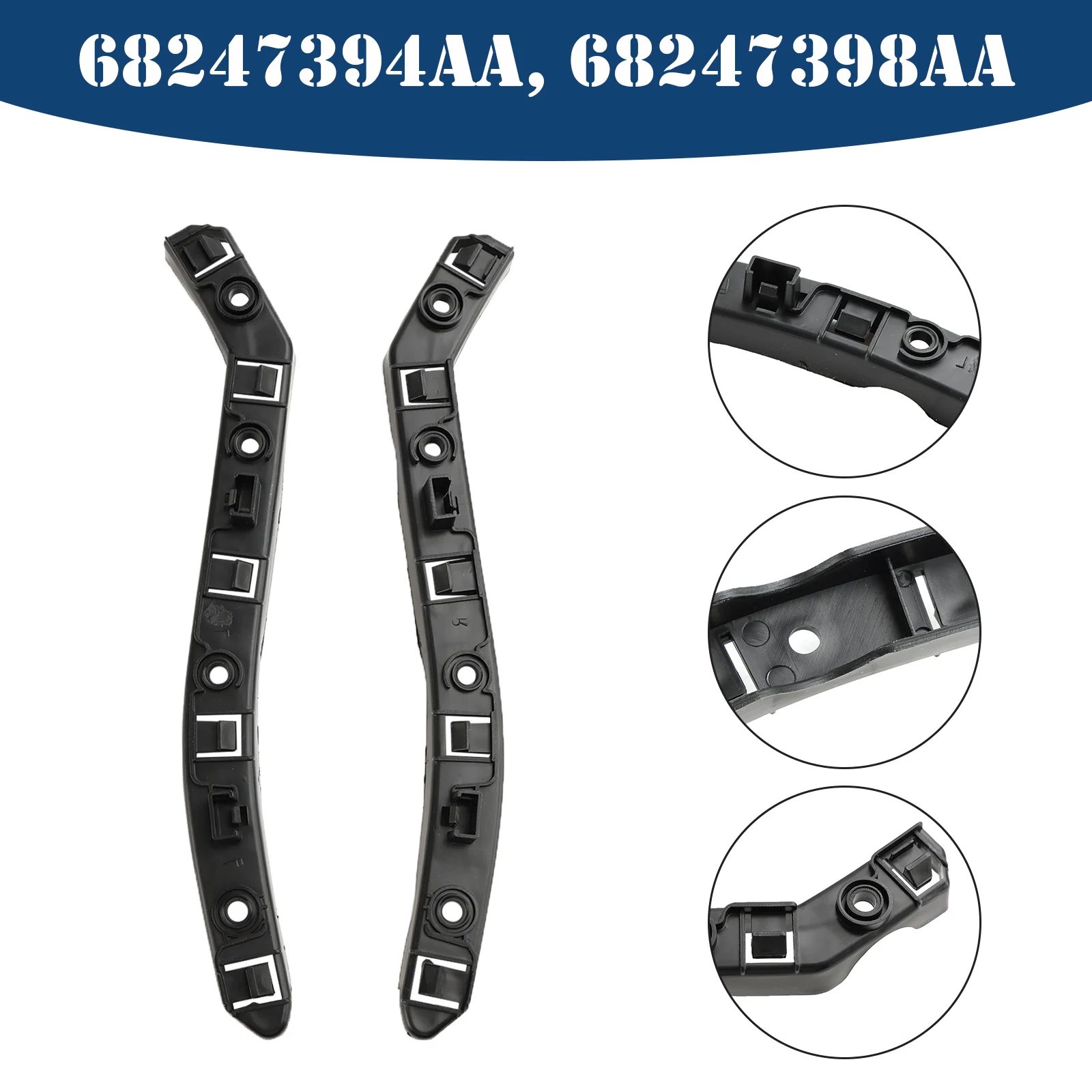 Artudatech Bumper Bracket Set For Jeep Renegade 2015- Front Driver and Passenger Side