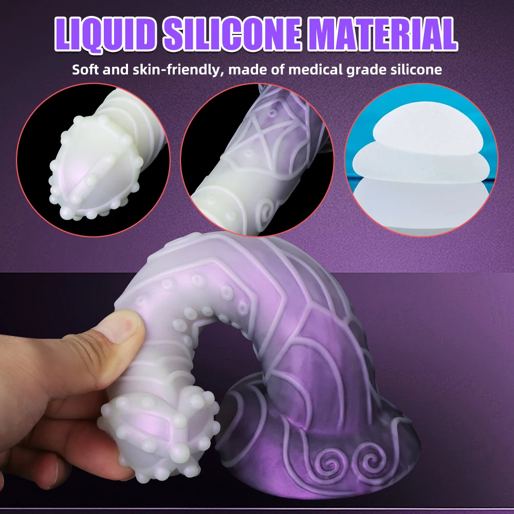 Monster shaped knot dildo big suction cup fantasy alien anal insertion Dildo female couple sex toy adult supplies supplier anal plug dilator