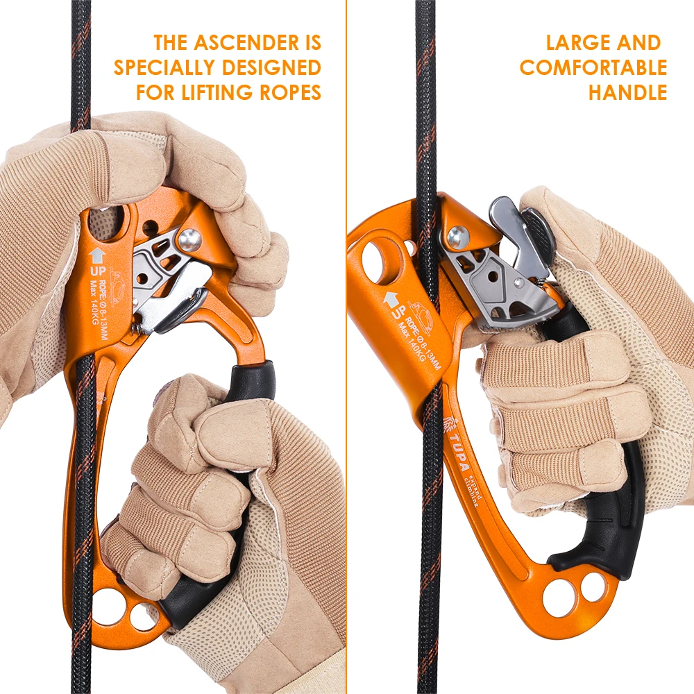 Outdoor Hand Ascender Climbing Ascender 8-13mm Vertical Rope Access Climbing Rescue Caving For Outdoor Rope Tools hand ascender