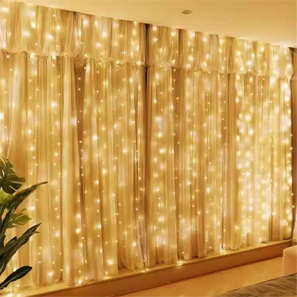 Description Picture 2 of item6M/3M USB LED Curtains Festoon Led Light Garlands New Year Christmas decorations Wedding Decor Outdoor Garden Lights