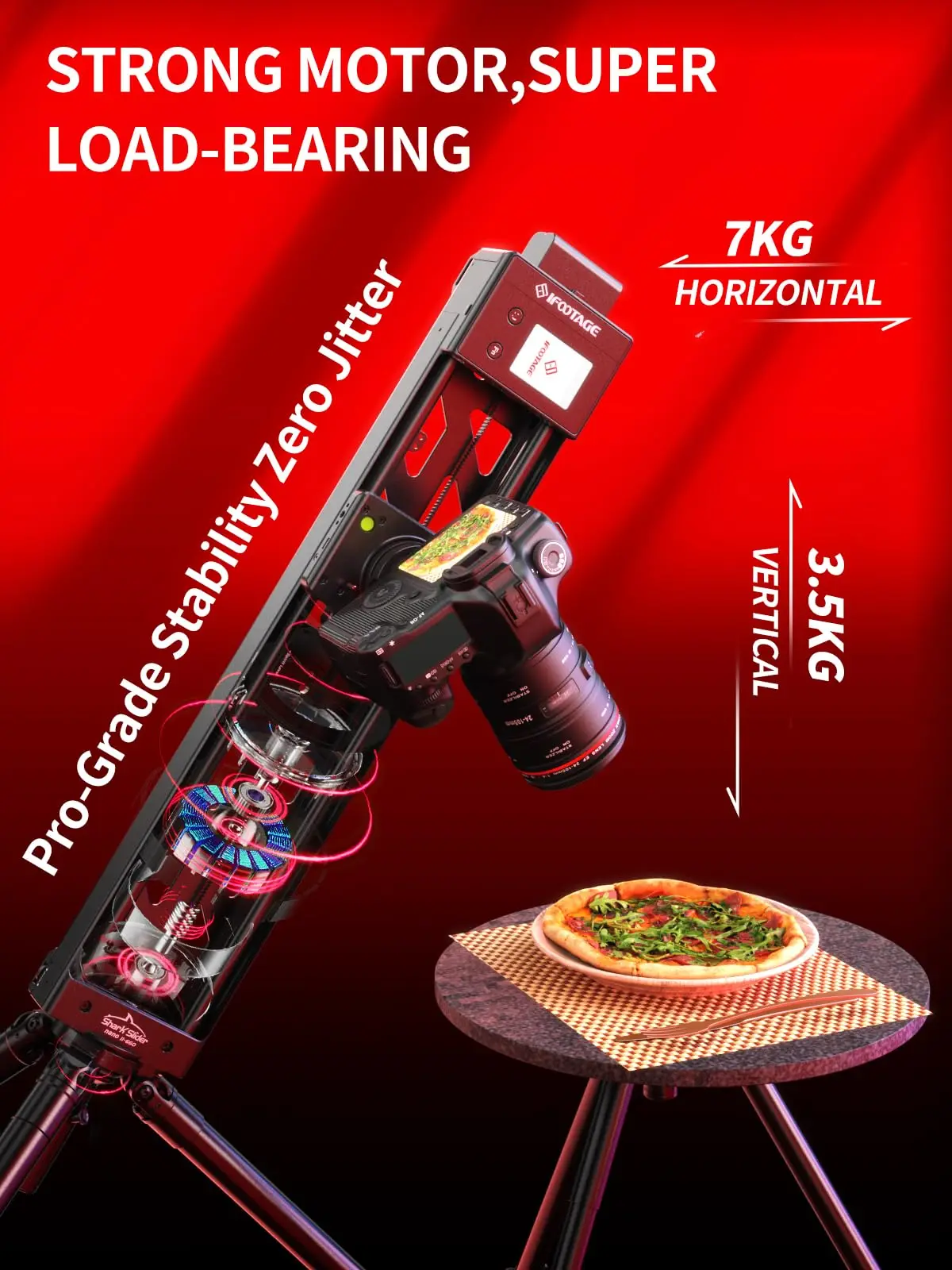Shark Slider Nano II 860 Motorized Camera Slider - 26" Multi-Axis Pan Slider for