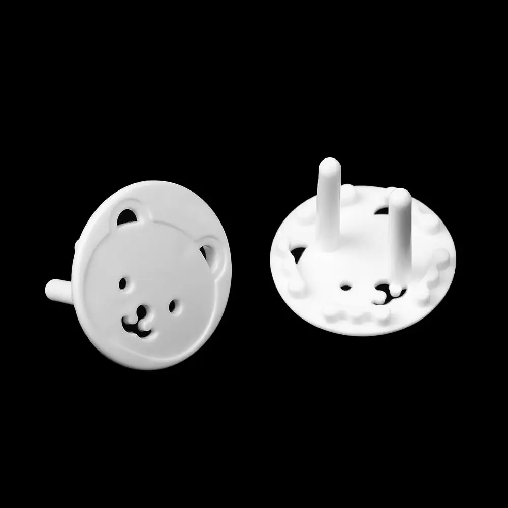 10pcs Plastic Security Locks Baby Safety Rotate Cover 2 Hole Round European Standard Electric Protection Children Socket
