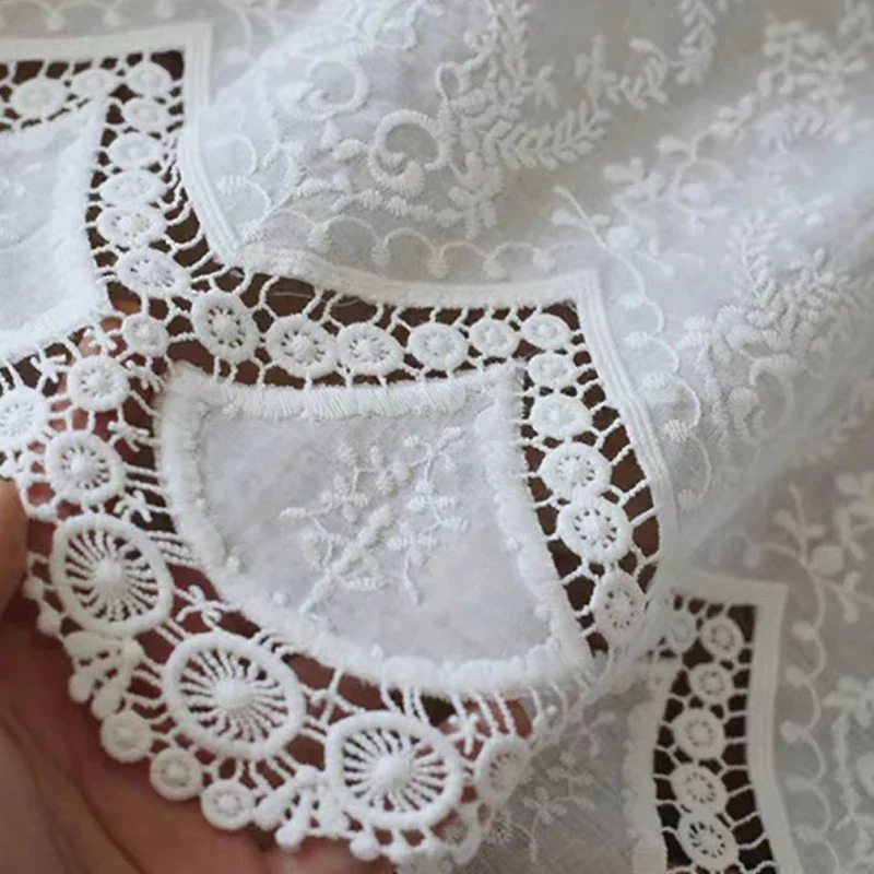 Classic Cotton Lace Tablecloth Dust-Proof Table Cover for Buffet Table Holiday Dinner Party Banquet Wedding Decorations - Image 2