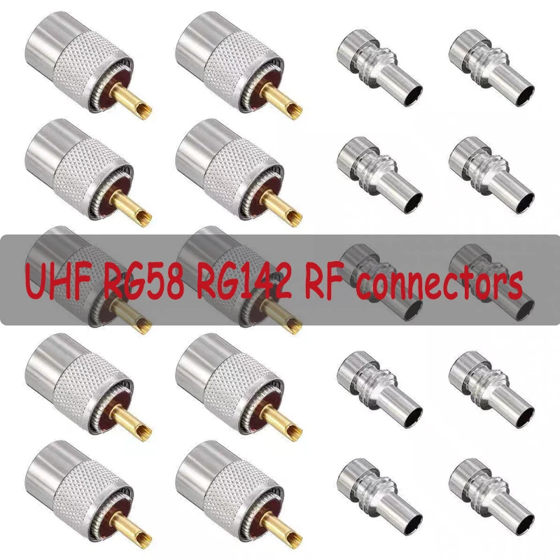 UHF PL259 ขั้วต่อชายบัดกรีสำหรับ RG8X RG59 RG8 RG6U สายโคแอกเชียล RF Fitting 1 UHF PL259 ขั้วต่อชายบัดกรีสำหรับ RG8X RG59 RG8 RG6U สายโคแอกเชียล RF Fitting 1