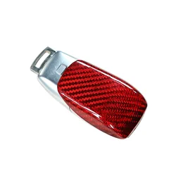 Luxury Real Carbon Fiber Car Key Shell Cover (Red Carbon Fiber)