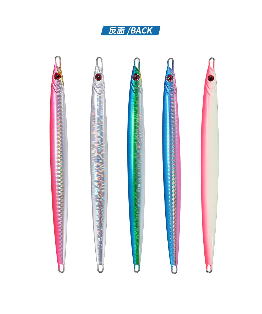 JIGGING PRO Vertikale Metall-Jig-Langklinge, 40 g, 60 g, 80 g, 100 g, schnell leichter Jigging-Köder, Kühl-Langwurf, sinkender Angelköder – Detail 3