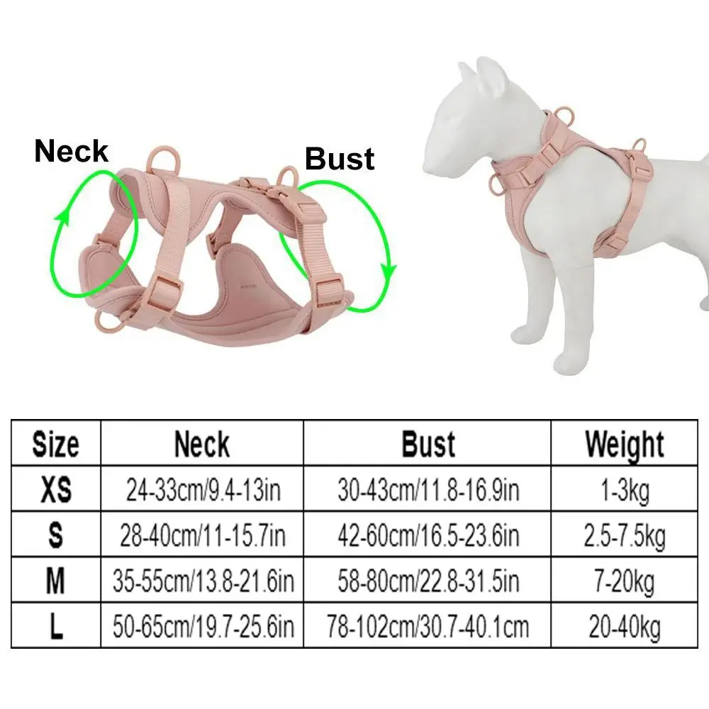 조절 가능한 통기성 반사 강아지 하네스 조끼, 치와와 하네스, 분리방지 PVC 강아지 옷, 애완동물 야외 산책