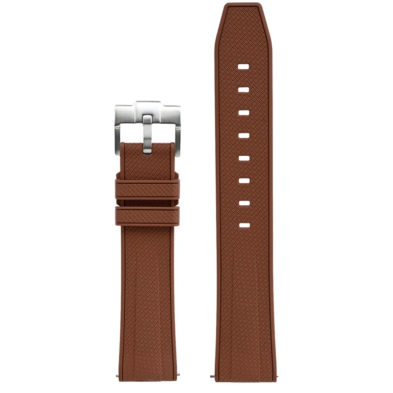 Premium FKM Rubber Watch Strap - Universal Waterproof Sport Wristband with Quick Release