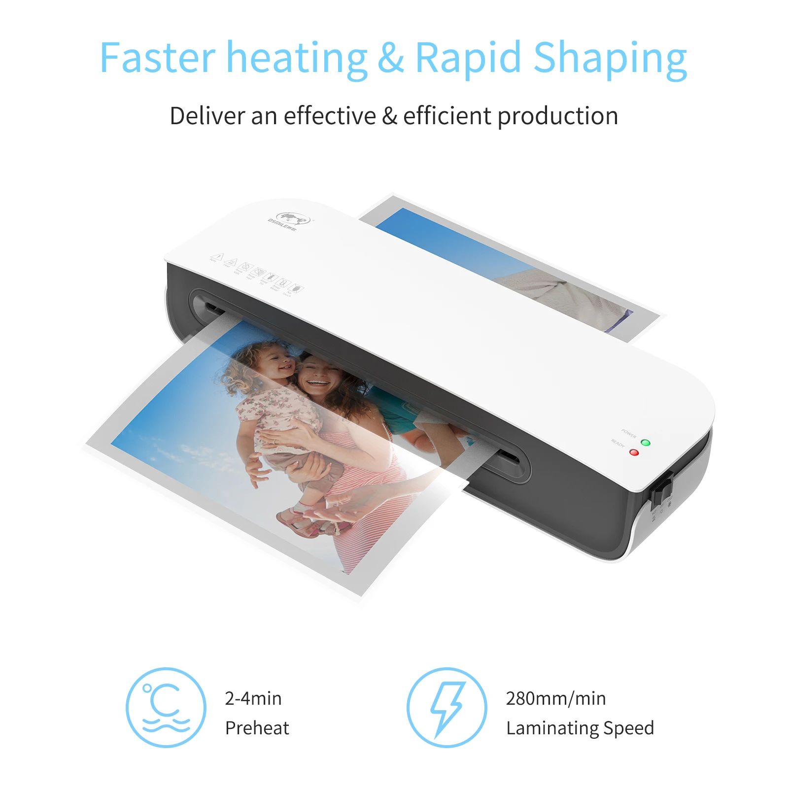 laminating machine SL289 Desktop Laminator Machine Set A4 Size Hot and Cold Lamination 2 Roller System 9 inches Max Width Suitabe for A4/A5/A6