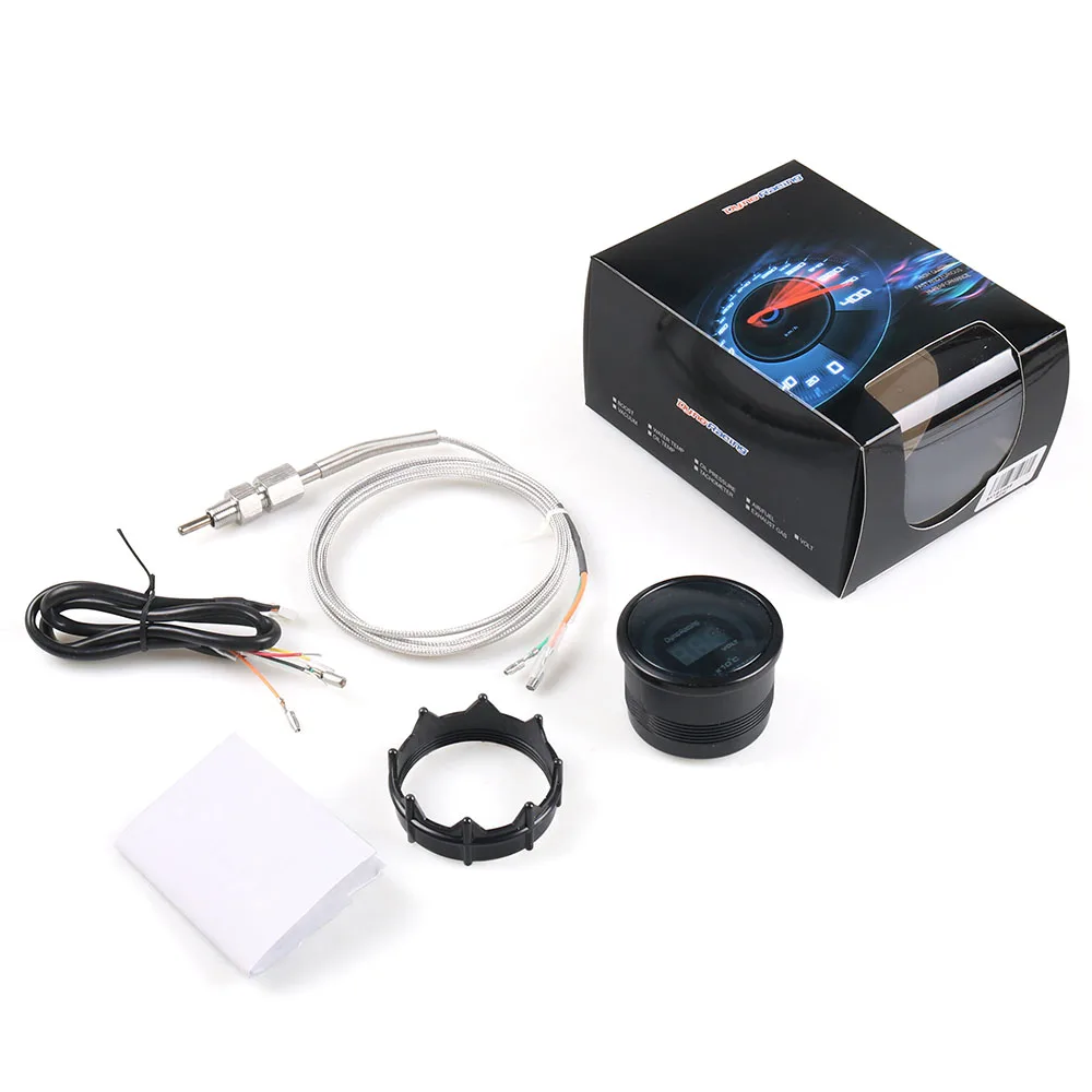 Car Gauge Exhaust Temperature Sensor Car Meter 2" 52MM Digital 20 LED EGT Exhaust Gas Temp Gauge Auto Car Styling EGT Temperature Gauge