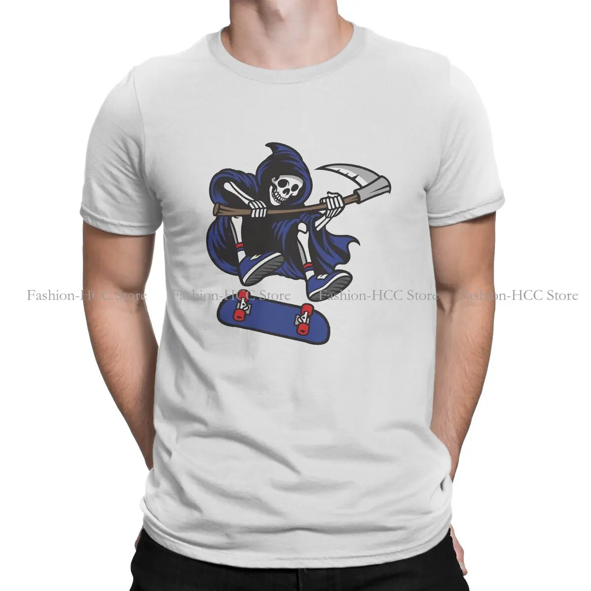 Sons Of Anarchy Tshirt For Men Skateboarding Grim Reaper Basic Leisure Tee T Shirt Alta Qualità Trendy Fluffy