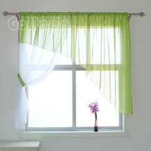  Fashion Asymmetry Design Living Room Window Drape Curtains Sheer Voile Kitchen Balcony Window Treatment Home Decor 