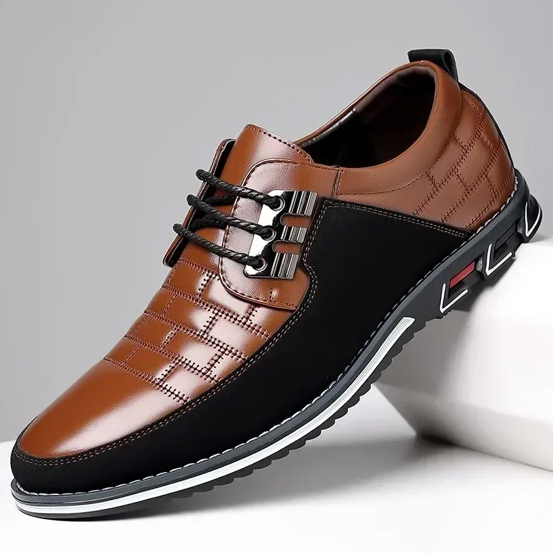 2024 Autumn Business Casual Shoes for Men Trend Classic Leather Shoes Outdoor Men Sneakers Sewing Breathable Men's Dress Shoes 5