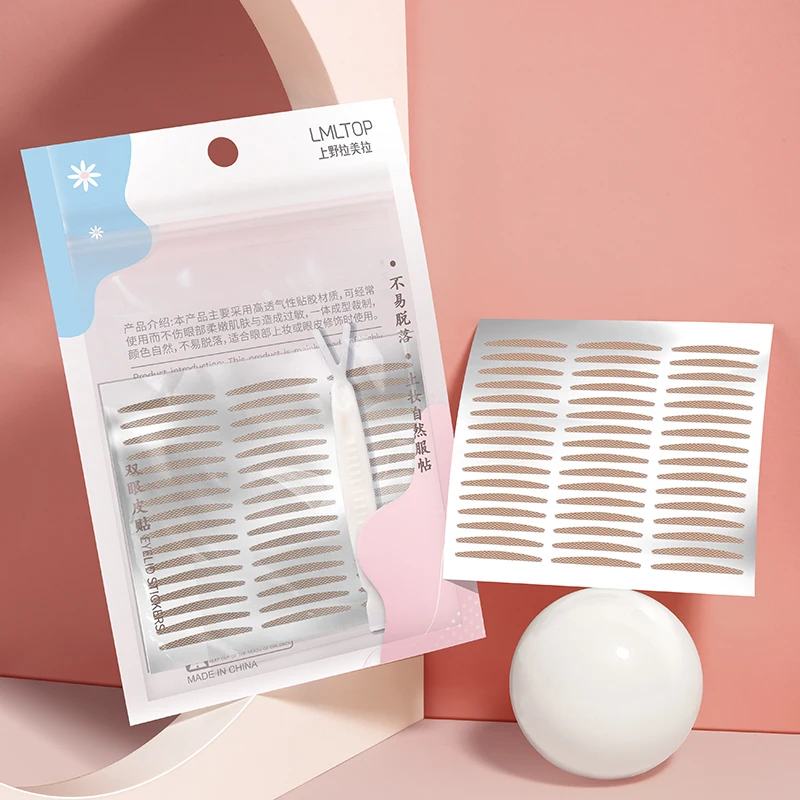 레이스형 쌍꺼풀 스티커, 자연스러운 살색, 무봉제, 투명 섬유, 올리브 모양, 둥근 쌍꺼풀 스티커, 스트랩 도구