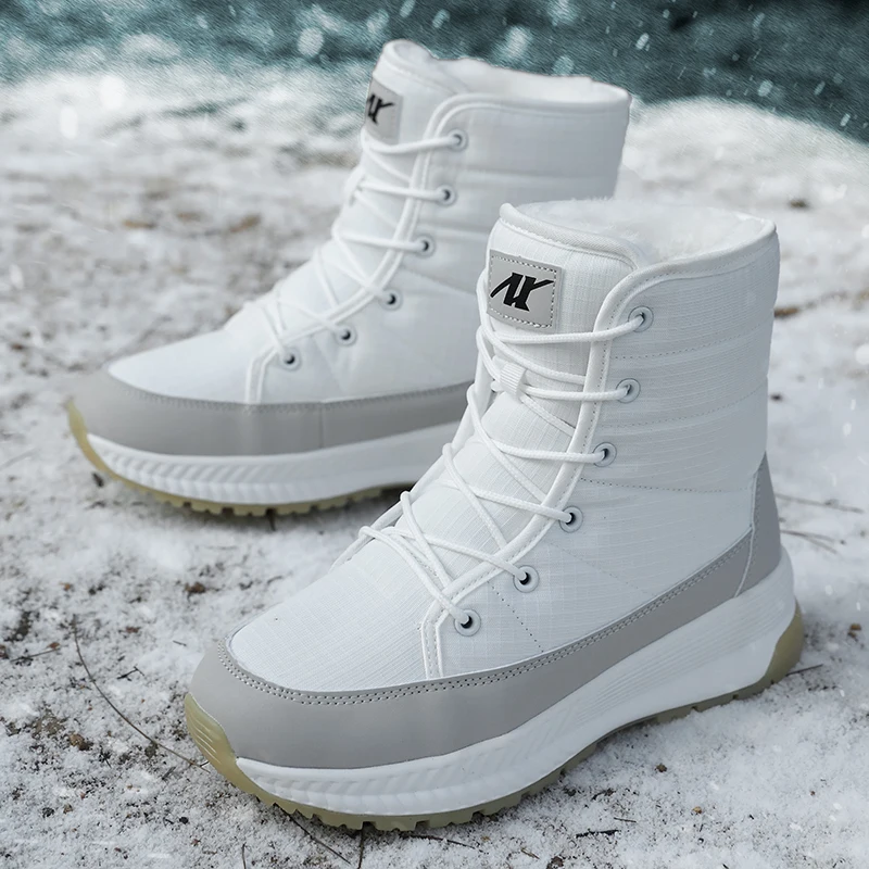 Women Boots Waterproof Winter Shoes Female Snow Boots Platform Keep Warm Ankle with Thick Fur Heels Botas Mujer women snow boots