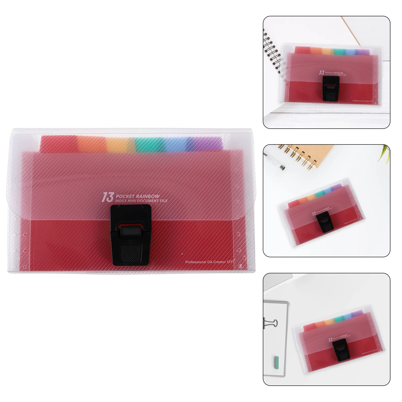 

File Folder Buckle Expanding Pocket Expandable Plastic Accordion Organizer Multi