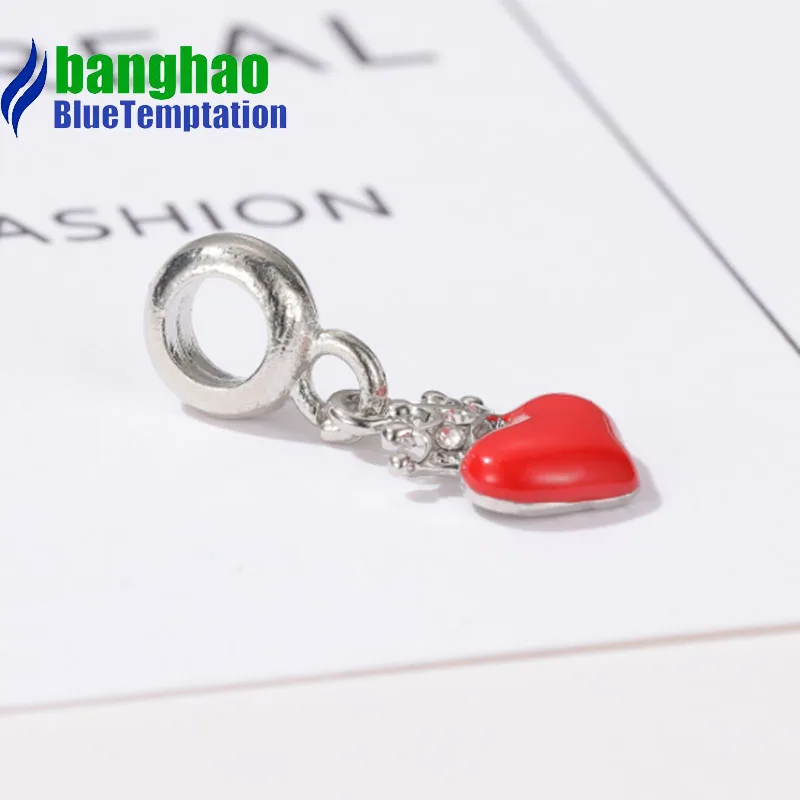 Wholesale DIY Fashion heart crown Charm for making accessories for jewelry alloy pendants bracelets beads DGB1218