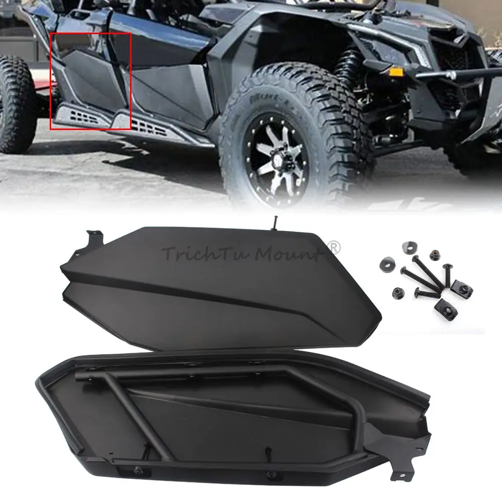 

UTV Rear Lower Door Panel Insert Kit Fit For Can-Am Maverick X3 Max DS Turbo Lower Door Inserts Panels with Built-in Metal Frame