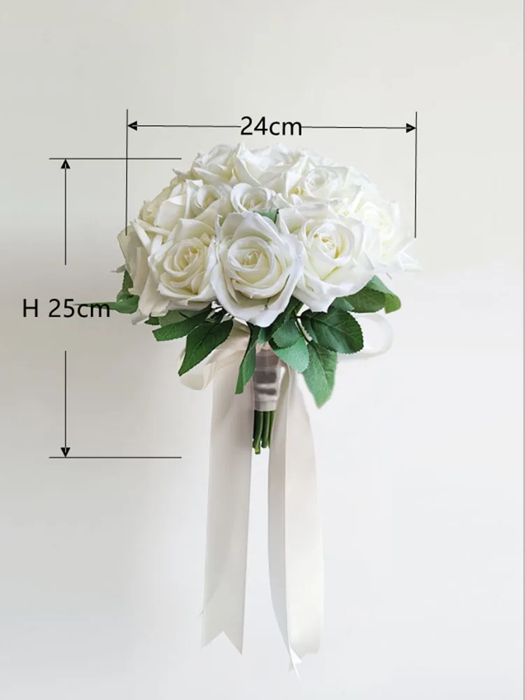 Bouquets de Patients Blancs pour Mariage, Fleurs Artificielles, Boutonnière, Accessoires de Demoiselle d'Honneur