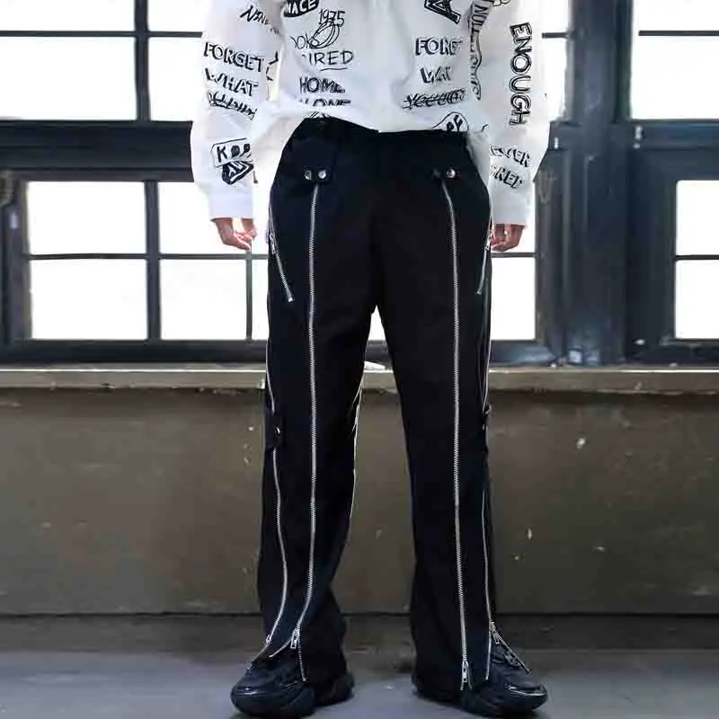Noir HOMME Pantalon en Coton Coupe Relax à Jambe Droite 3111716