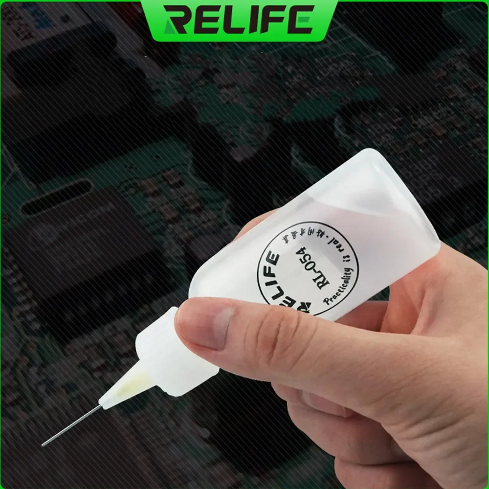 Relife RL-054 Solder Flux Paste Resin Tools Empty 50ML Liquid Plastic Alcohol Bottle Perfume Bottle with Needle Tip Repair