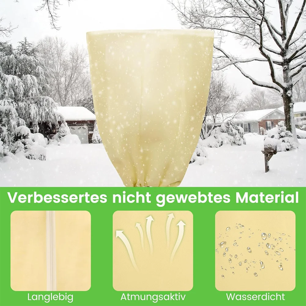 Plant Covers Freeze Protection Plant Shield With Zip Cold Frost Blankets Shrub Jacket Winter Protective Cover Bag for Pot Plants