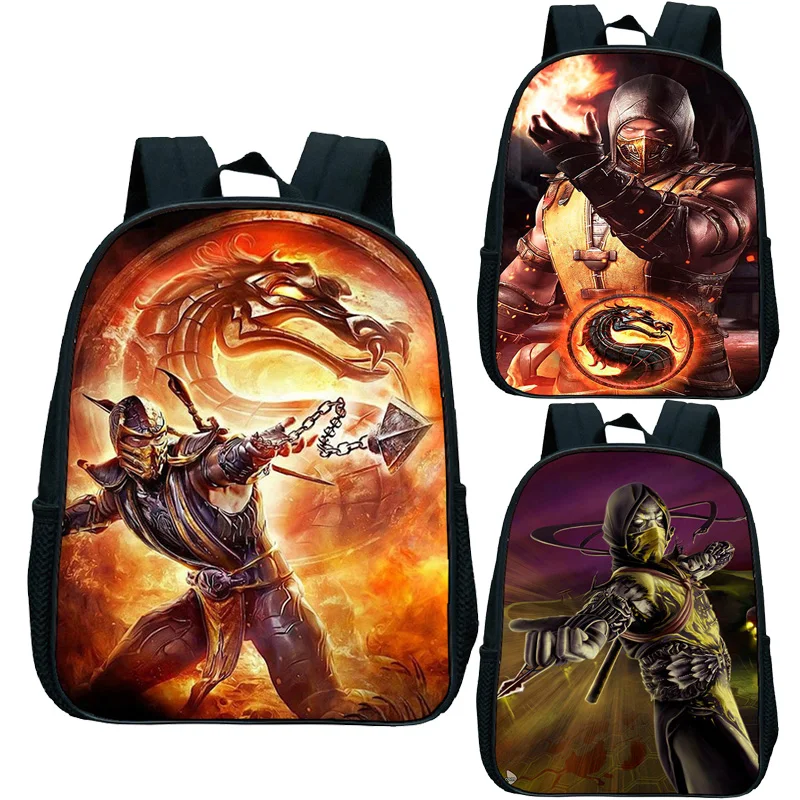 

Scorpion In Mortal Kombat X Mask Backpack Kids School Bag Children's Rucksack Boys Kindergarten Backpack Mini Knapsacks Mochila