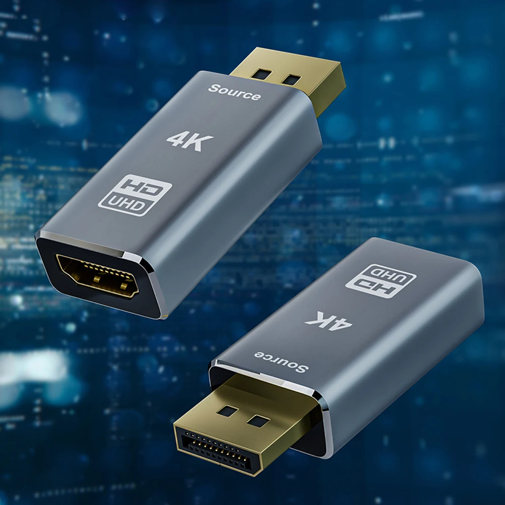 레노버 델 HP용 DP-HDMI 호환 어댑터, 수-암 DP 디스플레이 포트-HDMI 호환 어댑터, 4K, 30Gbps