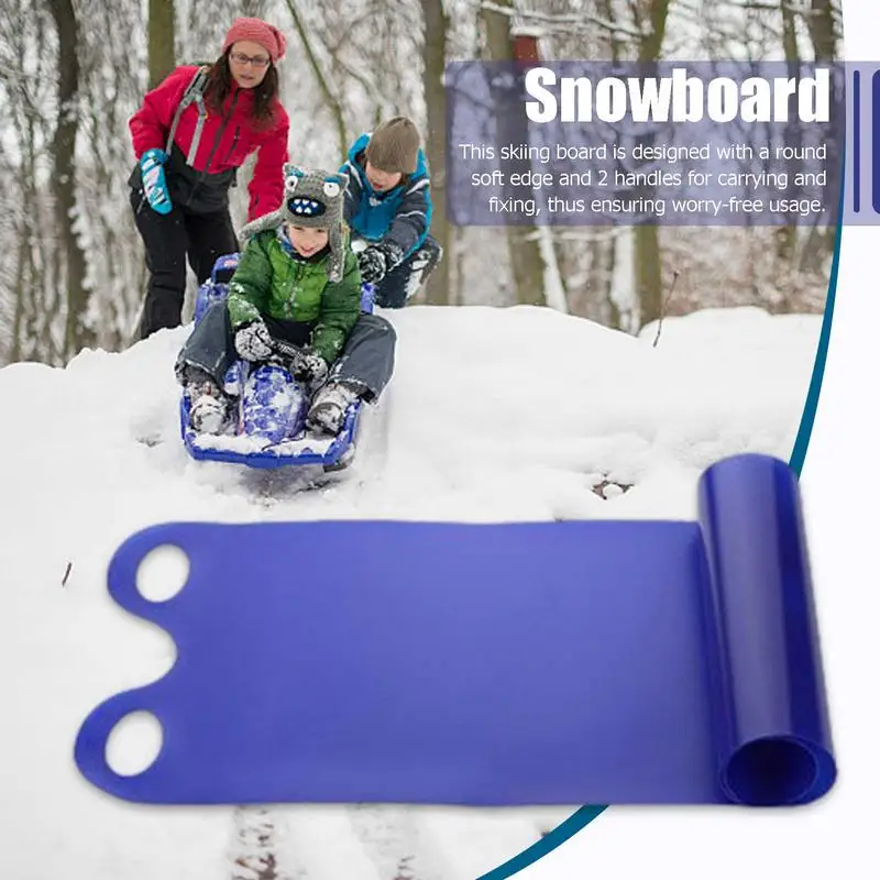 Trineo de nieve portátil para niños y adultos, tabla de esquí enrollable  Flexible, accesorios para esquiar - AliExpress
