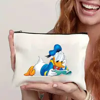 MINISO Disney Cartoons Donald Duck Tote Bag Fashion Aesthetic Shoulder Bag Eco Large Capacity Travel Shopping Bags Hand Bag 2
