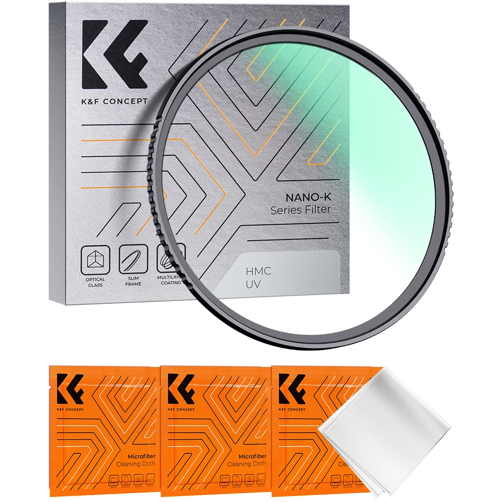 K&F Concept UV Filter Lens MC Ultra Slim Optics with Multi Coated Protection 37mm 39mm 49mm 52mm 58mm 62mm 67mm  77mm 82mm 86mm