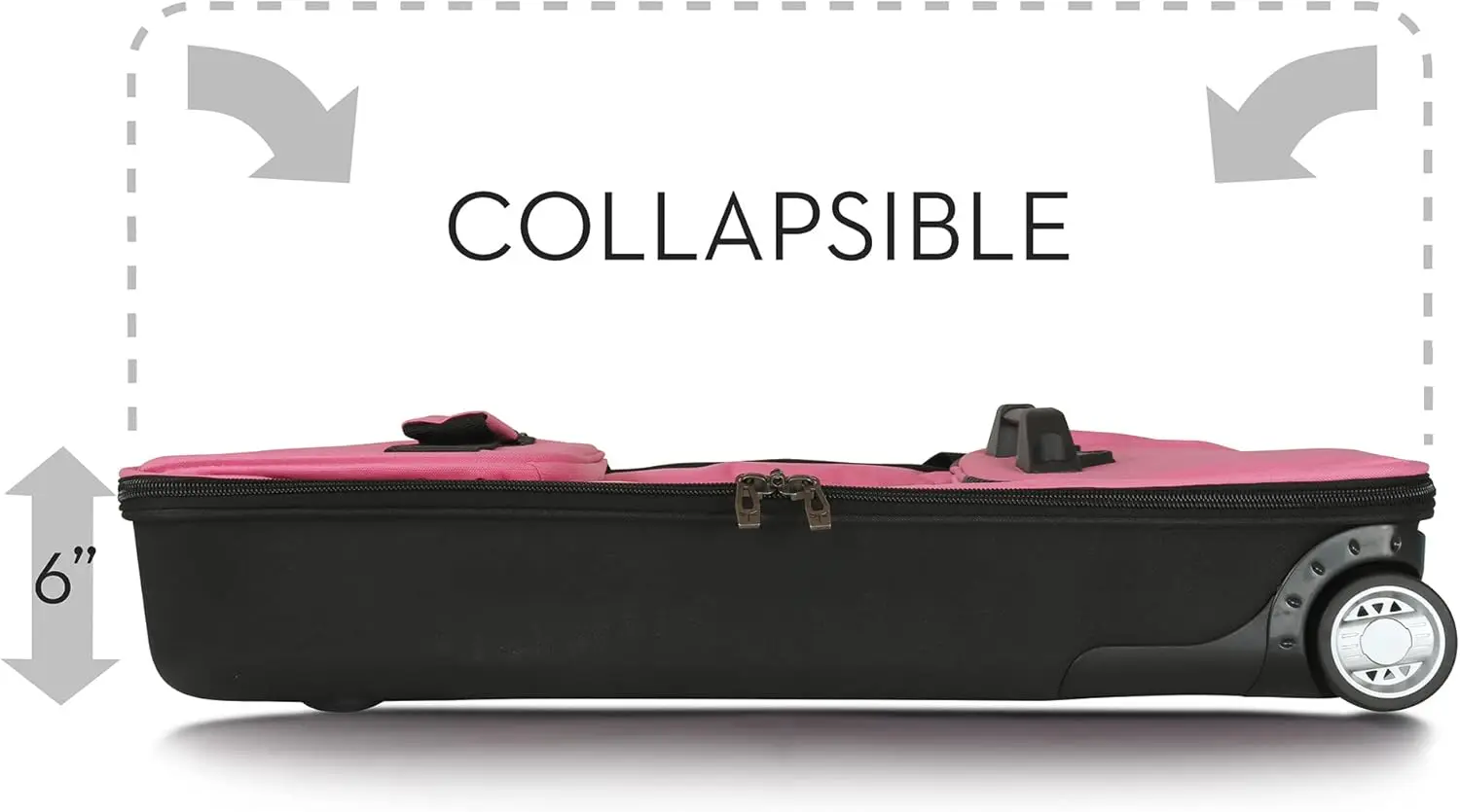Travolution® Dance Bag with Garment Rack Newly Designed 28 Inch Duffel with Wheels Collapsible Lightweight Drop-Bottom Luggage 6