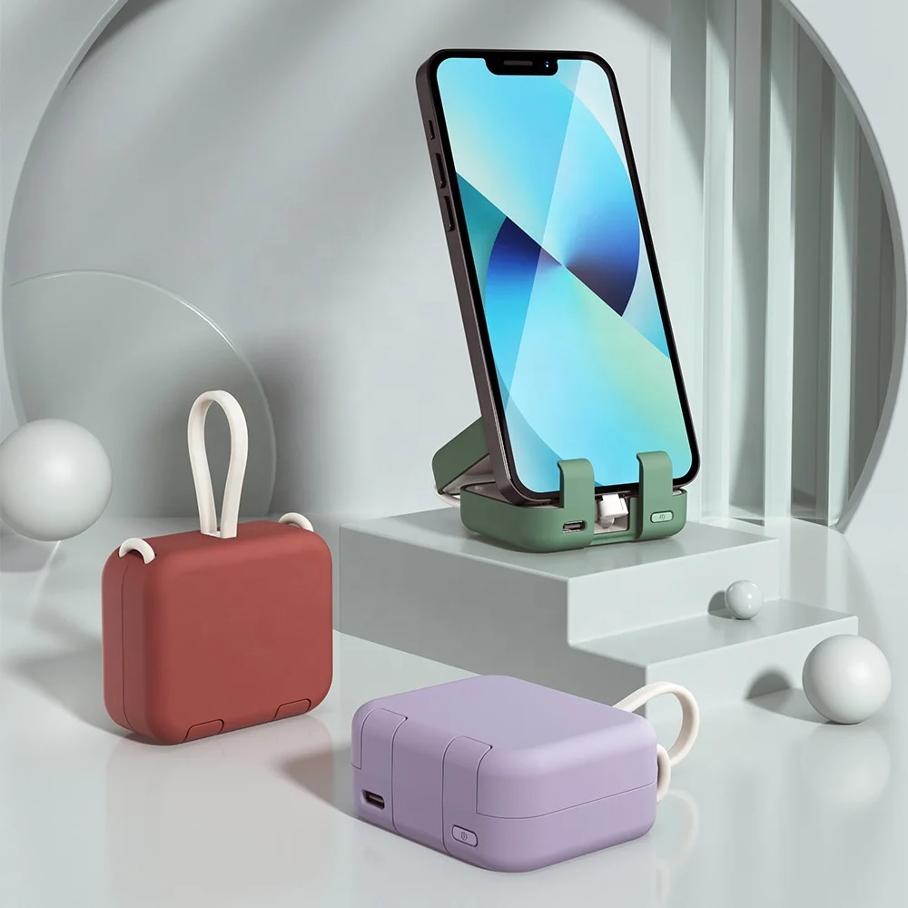 

Battery Charging Case Handbag Clip Power Bank Back Clip Portable Mini Powerbank 4000mah Power Bank for Iphone Huawei Xiaomi