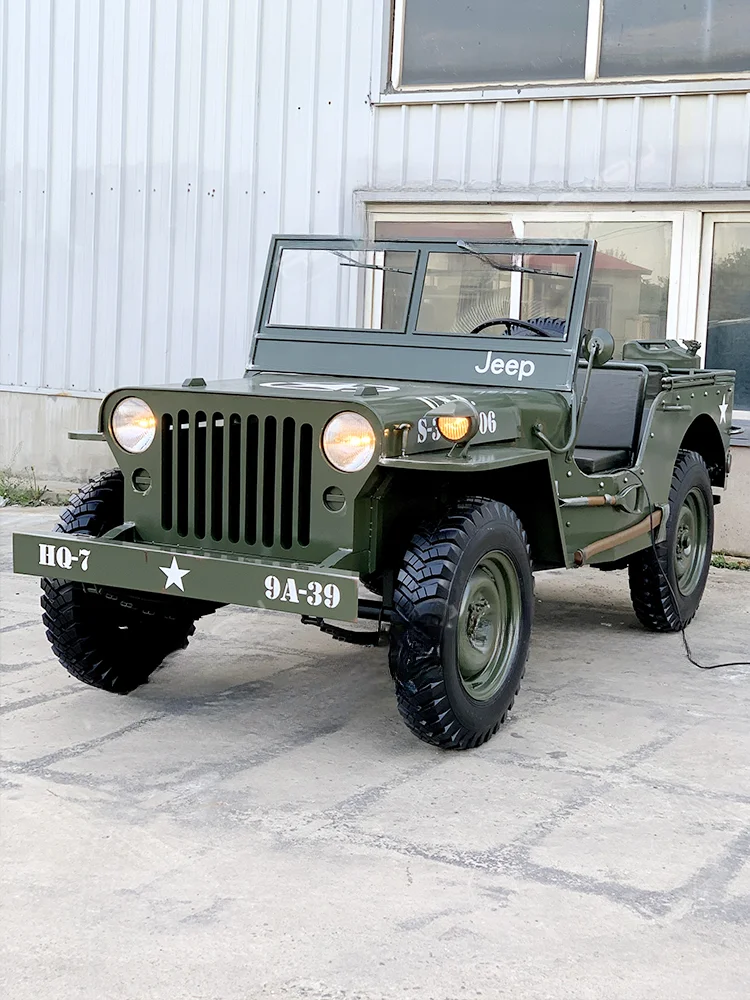 Personalizzato Retro American World War Ii Willis Jeep Model Restaurant Bar Mall Grande Decorazione Del Pavimento