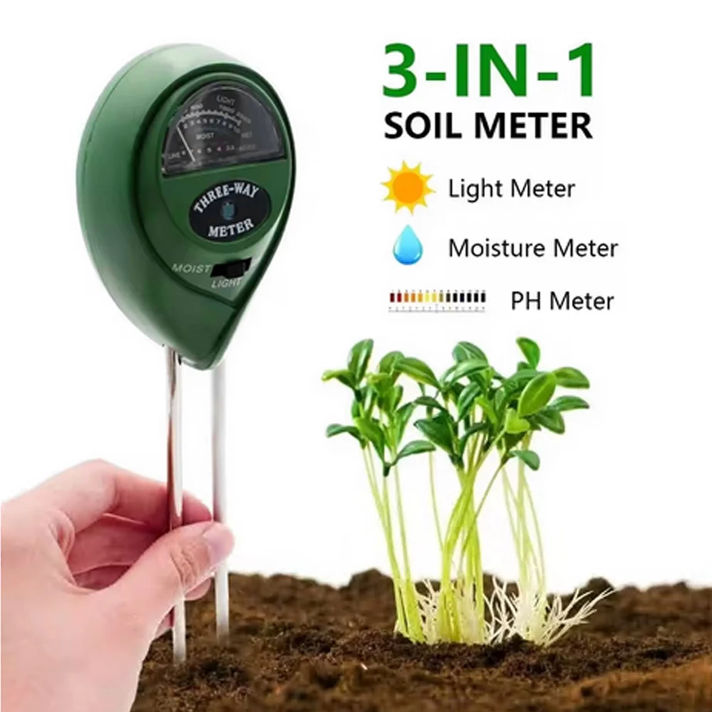 3 In1 Moisture Sunlight PH Meter Soil Water Acidity Humidity Light Tester
