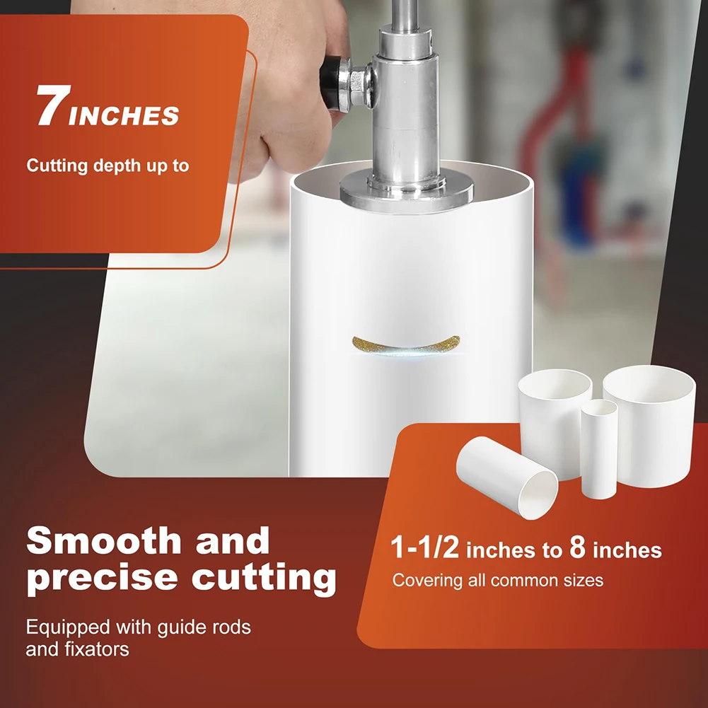 Inside PVC Pipe Cutter Internal Plastic Pipe Cutter Stainless Steel Plumbing Inside Cutter Tool for Impact Drivers and Drills