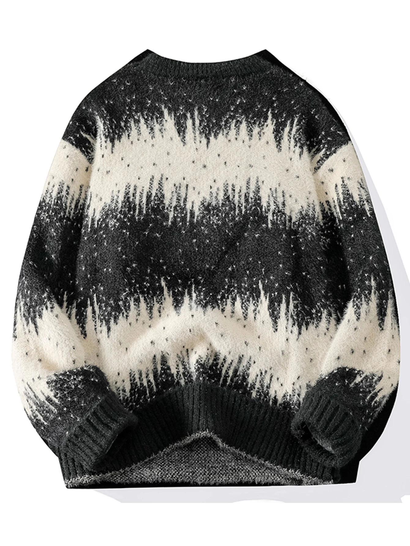 Men's Casual Tops, Asymmetrical Color-Blocked Knitwears, Single-Piece Sweaters, Suitable for Daily Home, Travel, Parties, Commuting, Outdoor Fashion and Versatile, Showing Elegant, Street Fashion, Tra - 2