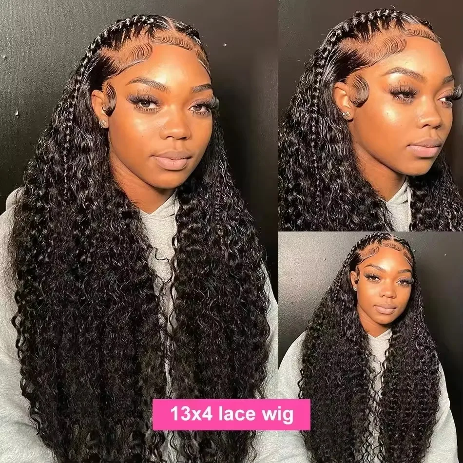 200 Density 13x4 13x6 Hd Transparent Loose Deep Wave Lace Frontal Wig Brazilian 30 40 Inch Curly Lace Front Wigs For Black Women 5