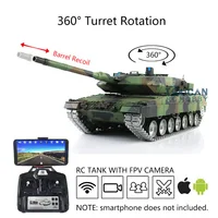 1/16 Heng Long FPV TK7.0 Leopard2A6 RTR RC Tank 3889 Metal Tracks Barrel Recoil TH17595 1