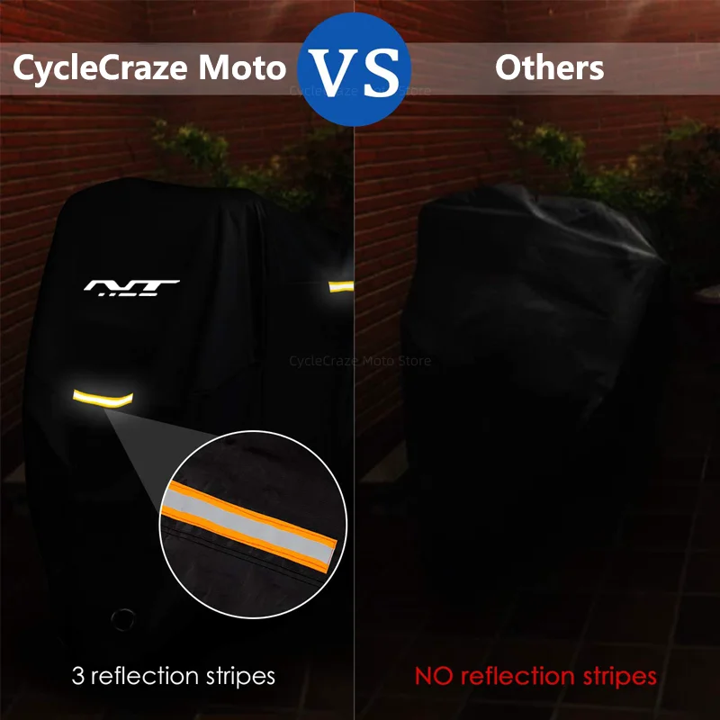 Copertura Moto Impermeabile NT1100 – Telone In Oxford 210D, 4 Strisce Riflettenti, Antifurto, Taglia 4XL