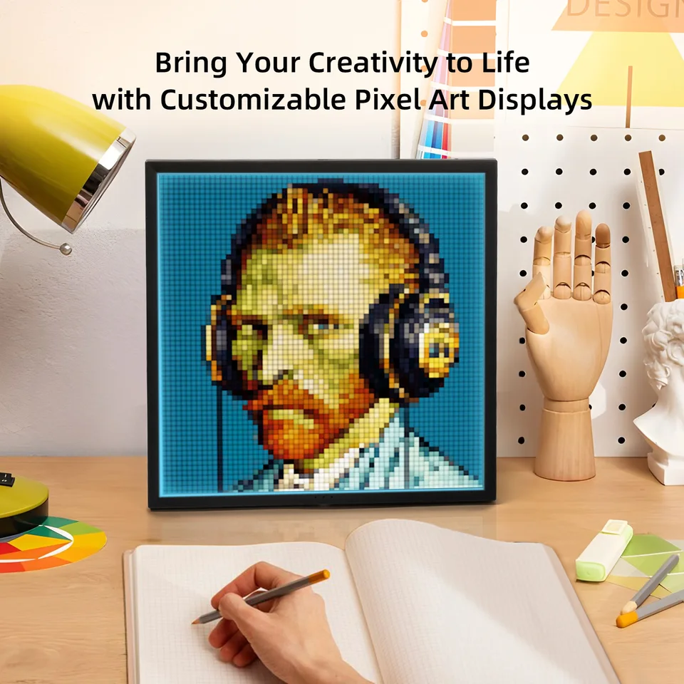 Divoom Pixoo 64 LEDピクセルディスプレイ Divoom Pixoo-64 | WiFi Pixel Cloud Digital Frame | 64 X 64 LED