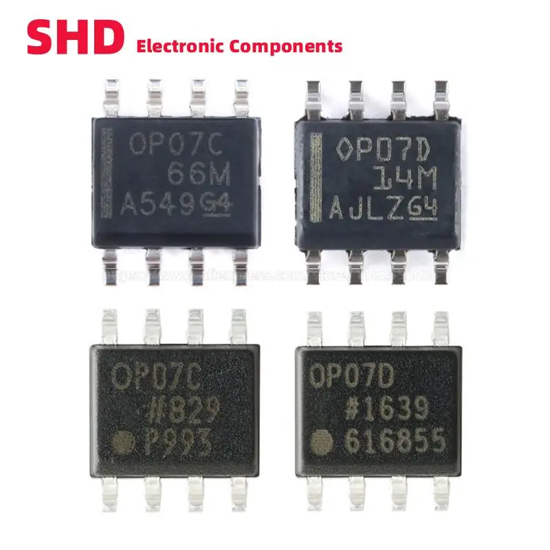 10 Pz Op07 Op07Cp Op07Dp Dip-8 Op07C Op07D Soic-8 Op07Cdr Op07Ddr Op07Csz Op07Drz -Reel7 Amplificatori Operazionali Di Precisione Ic Smd