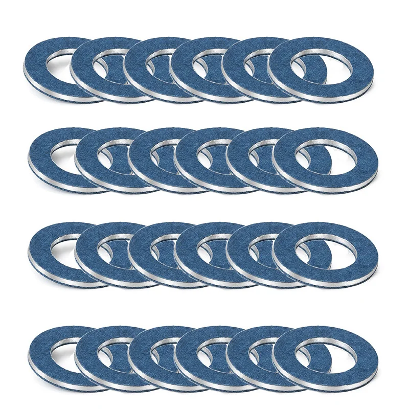 100Pc/Set For TOYOTA LEXUS Aluminum Engine Oil Drain Plug Crush Blue